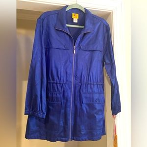 Ruby Rd. Cobalt Blue NWT Windbreaker Zip Jacket with pockets - Sz 14